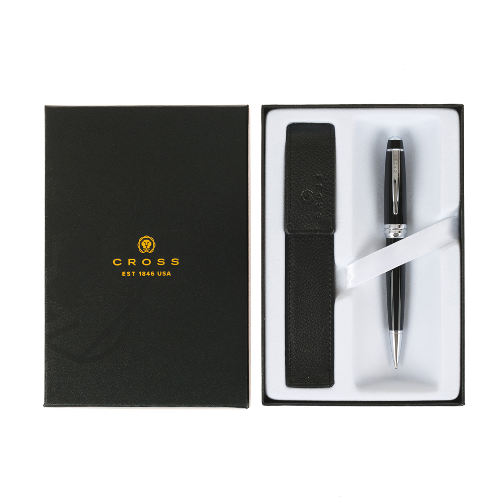 Набор: Ручка шариковая с чехлом для ручки CROSS Bailey AT0452-7/471