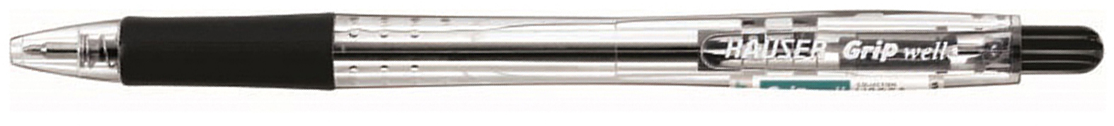 Шариковая ручка HAUSER Grip-Well H6029-black