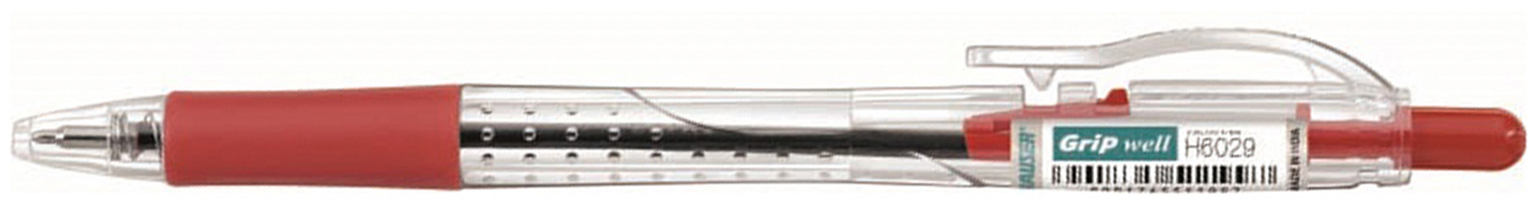 Шариковая ручка HAUSER Grip-Well H6029-red