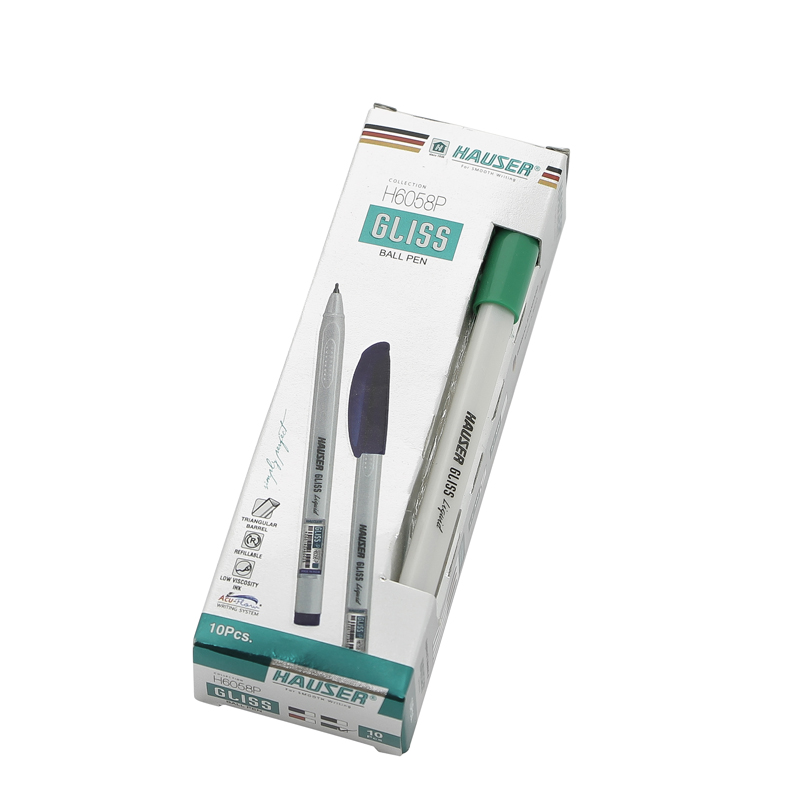 Шариковая ручка HAUSER Gliss H6058-P-green