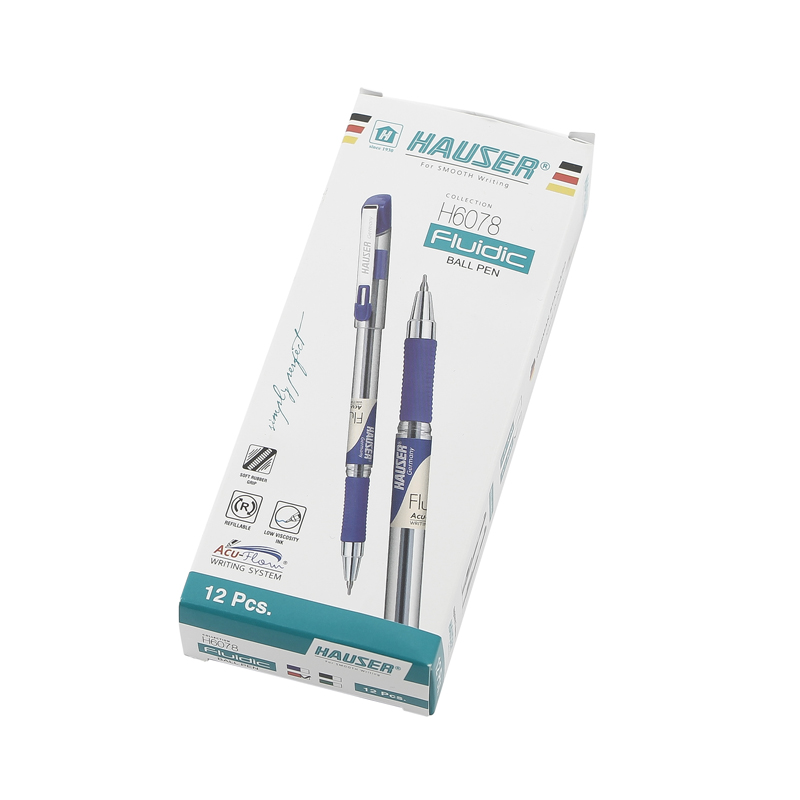 Шариковая ручка HAUSER Fluidic H6078-blue