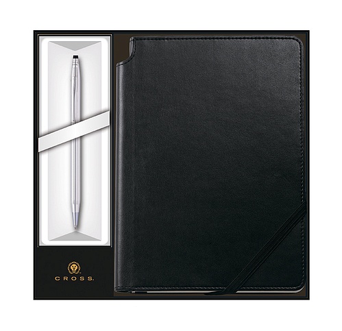 Набор: Шариковая ручка Classic Century Chrome и Записная книжка Journal Classic Black 3502/1M